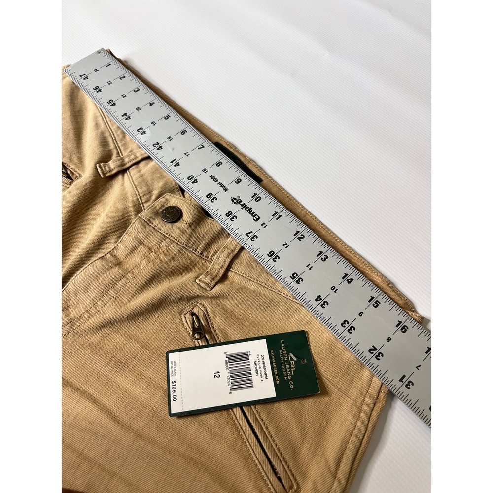 Brand New with Tags Lauren Ralph Lauren Tan Straight Leg Pants Sand Wash Size 12 - Picture 10 of 10